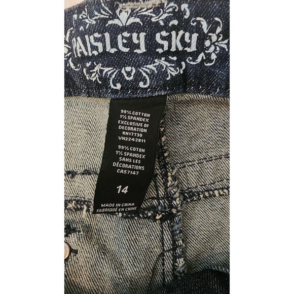Paisley Sky Women's Dark Wash Denim Jeans Size 14 - Picture 4 of 13